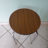 Vintage stool, formica and chrome feet, 60s