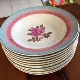 Lot hollow plates Digoin Sarreguemines model Pelleas