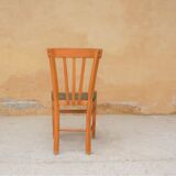 Wooden and rattan countryside canne chair