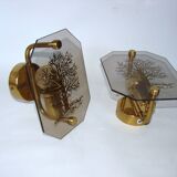 Brass wall sconces 1980s