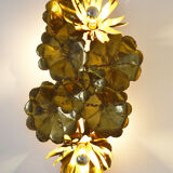 Wall light water lily brass 70s