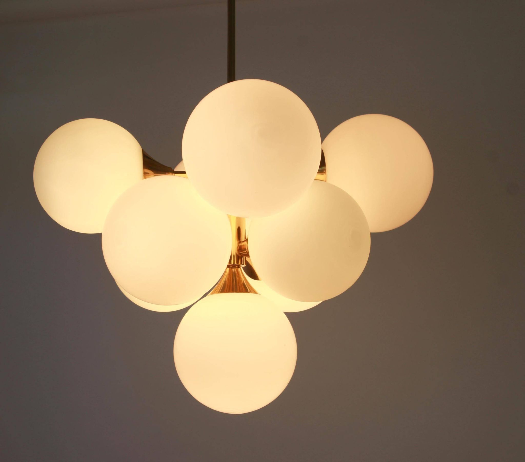 Atomic Lustre in Brass by Kaiser, Germany, 1960s