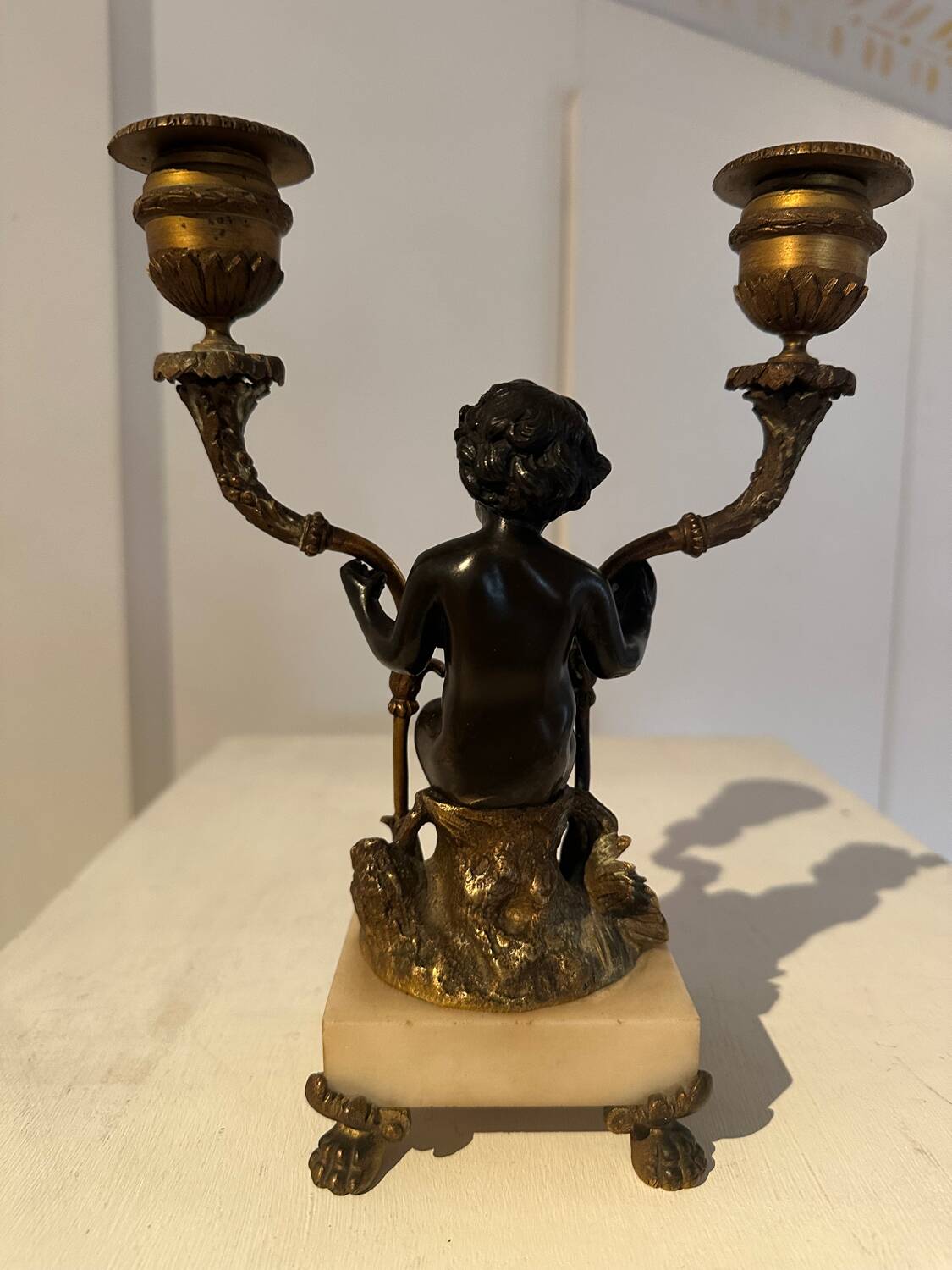 Paire de bougeoir, chandeliers en bronze