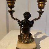 Paire de bougeoir, chandeliers en bronze