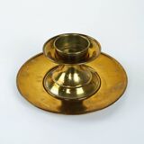 Brass candlestick with base, Italian design, 1960s, made in Italy