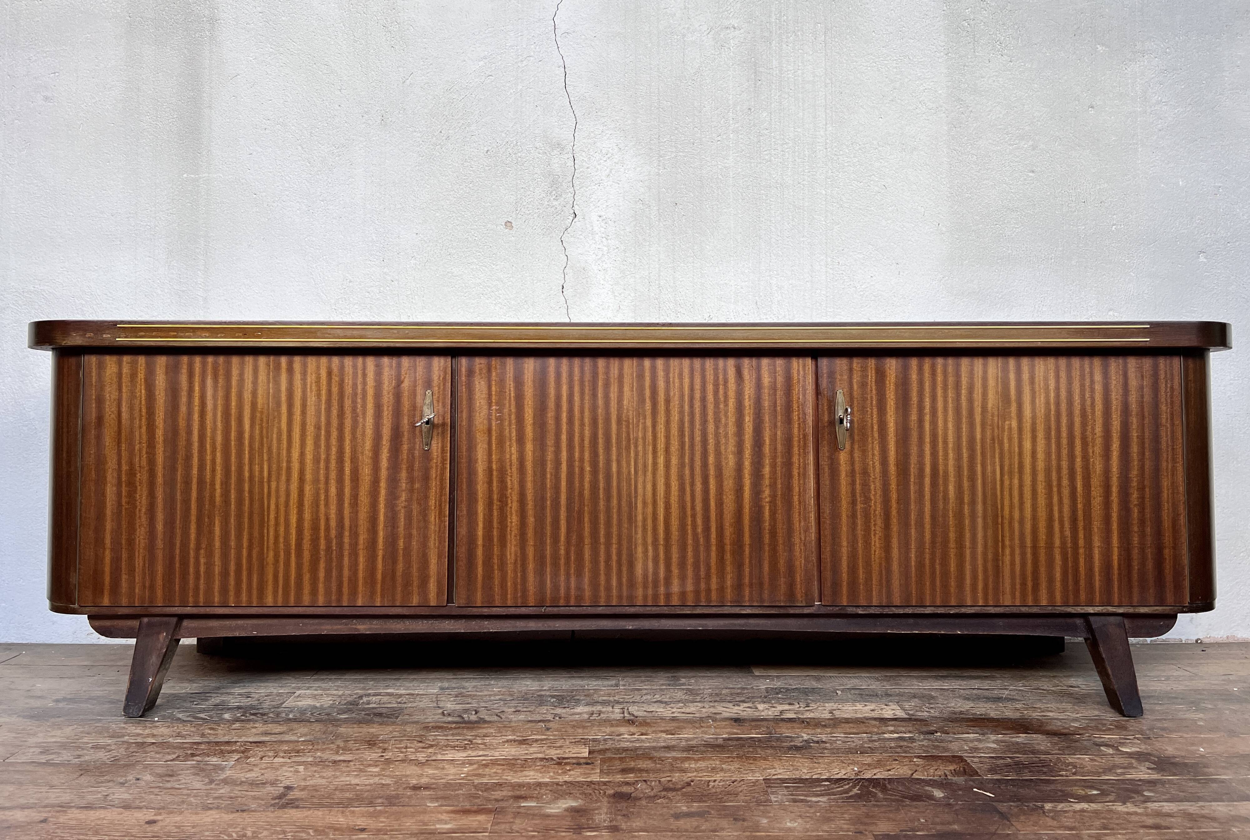 Enfilade vintage hifi tv stand compass feet