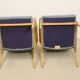 Paire de fauteuils vintage année 60 en hêtre