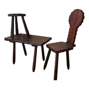 Set table, tabouret et