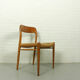 Niels Møller Model 75 oak papercord dining chair for J.L Møller