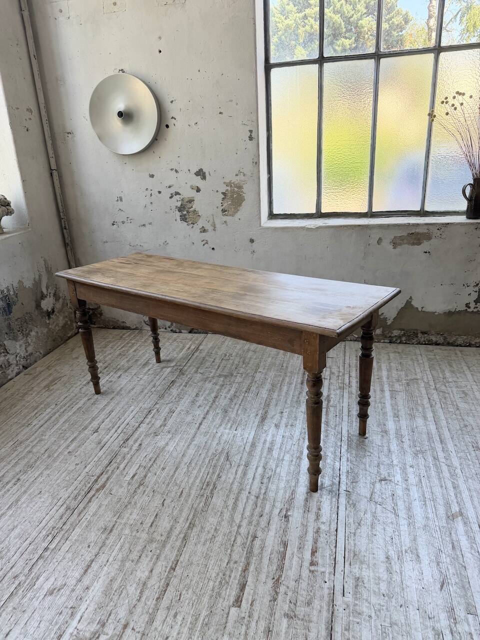 Table de ferme, bistrot en hêtre 1900