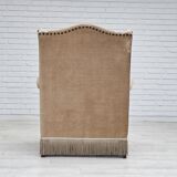 1970s, Danish design, armchair in corduroy, ash wood, original condition.