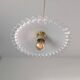 Vintage pendant light in serrated opaline