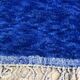 Moroccan Berber carpet Beni Ouarain uni blue 3.3x2.26m
