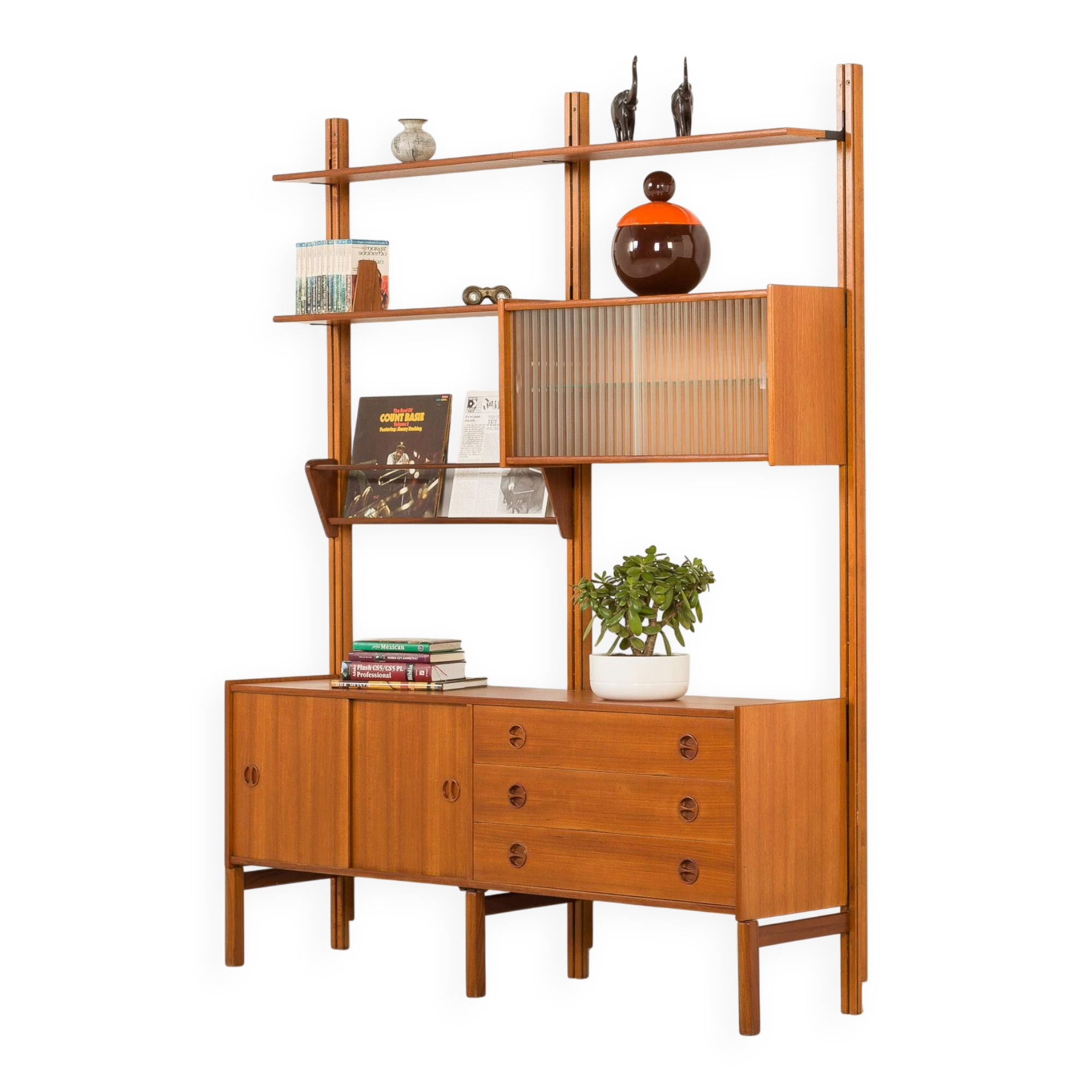 Scandinavian free standing wall unit by Sven Andersen, Norway, 1960s