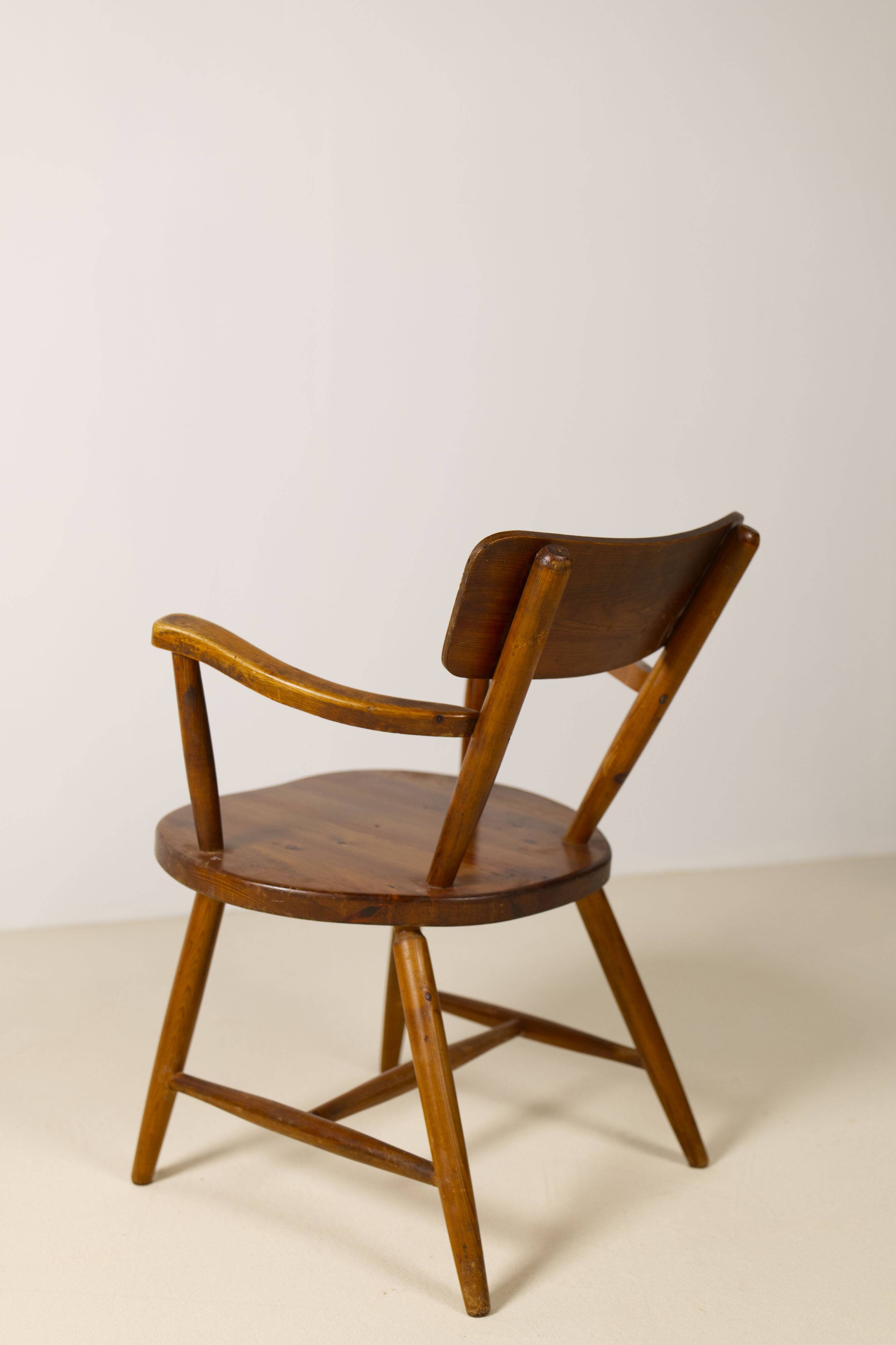 Swedish cabin lounge armchair, 1950s
