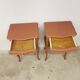 2 relooked cherry wood bedside tables