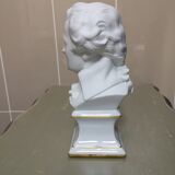 Bust Mozart biscuit porcelain from Limoges