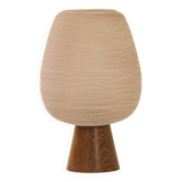Lampe de table en verre wengé et satiné par Philips, années 1960