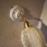 Vintage molded glass wall light