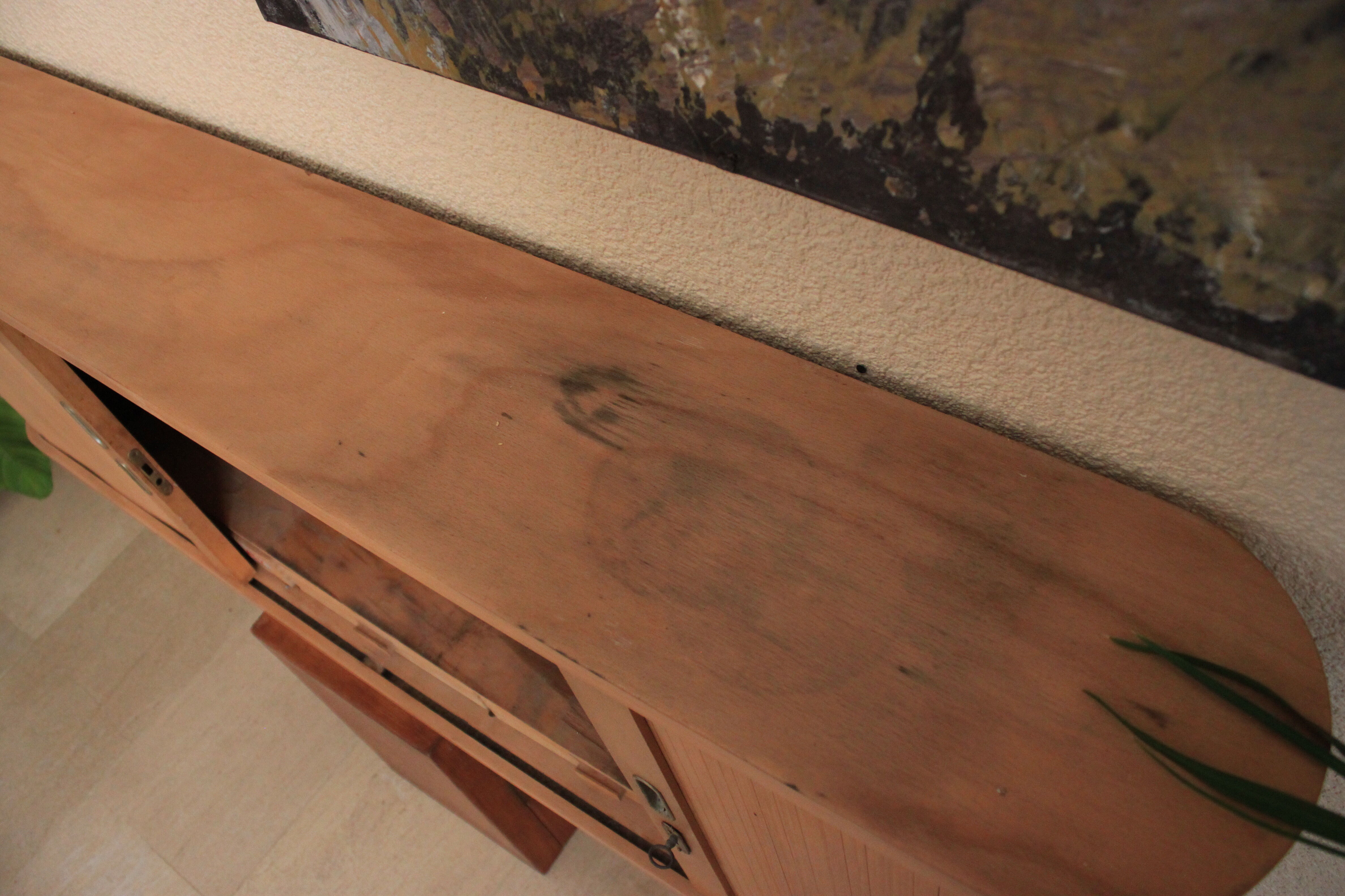 Old furniture workshop, trade, curtains of the 50s Famex