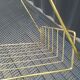 Gold sofa tip in perforated metal