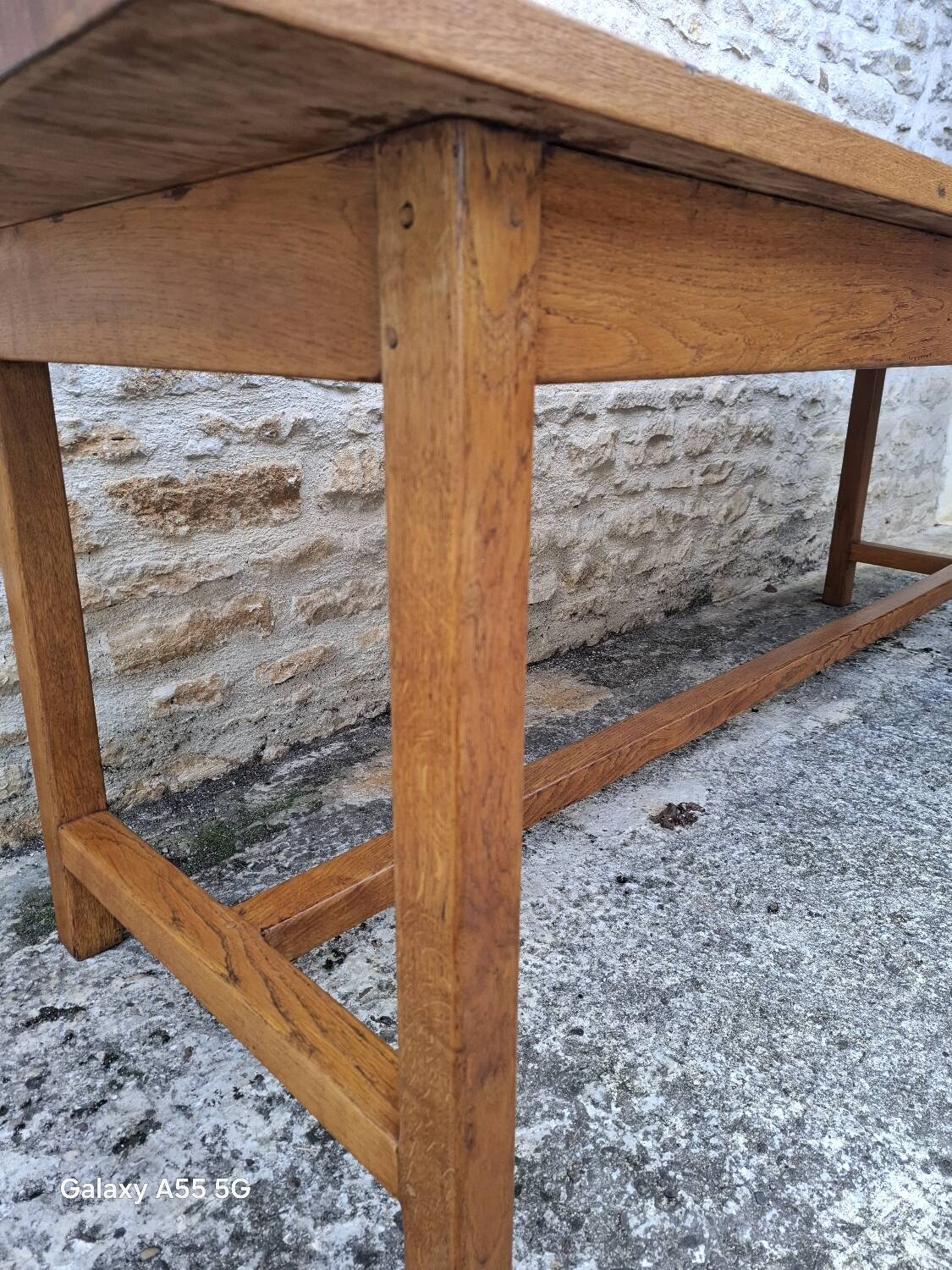 Oak farmhouse table 220 cm