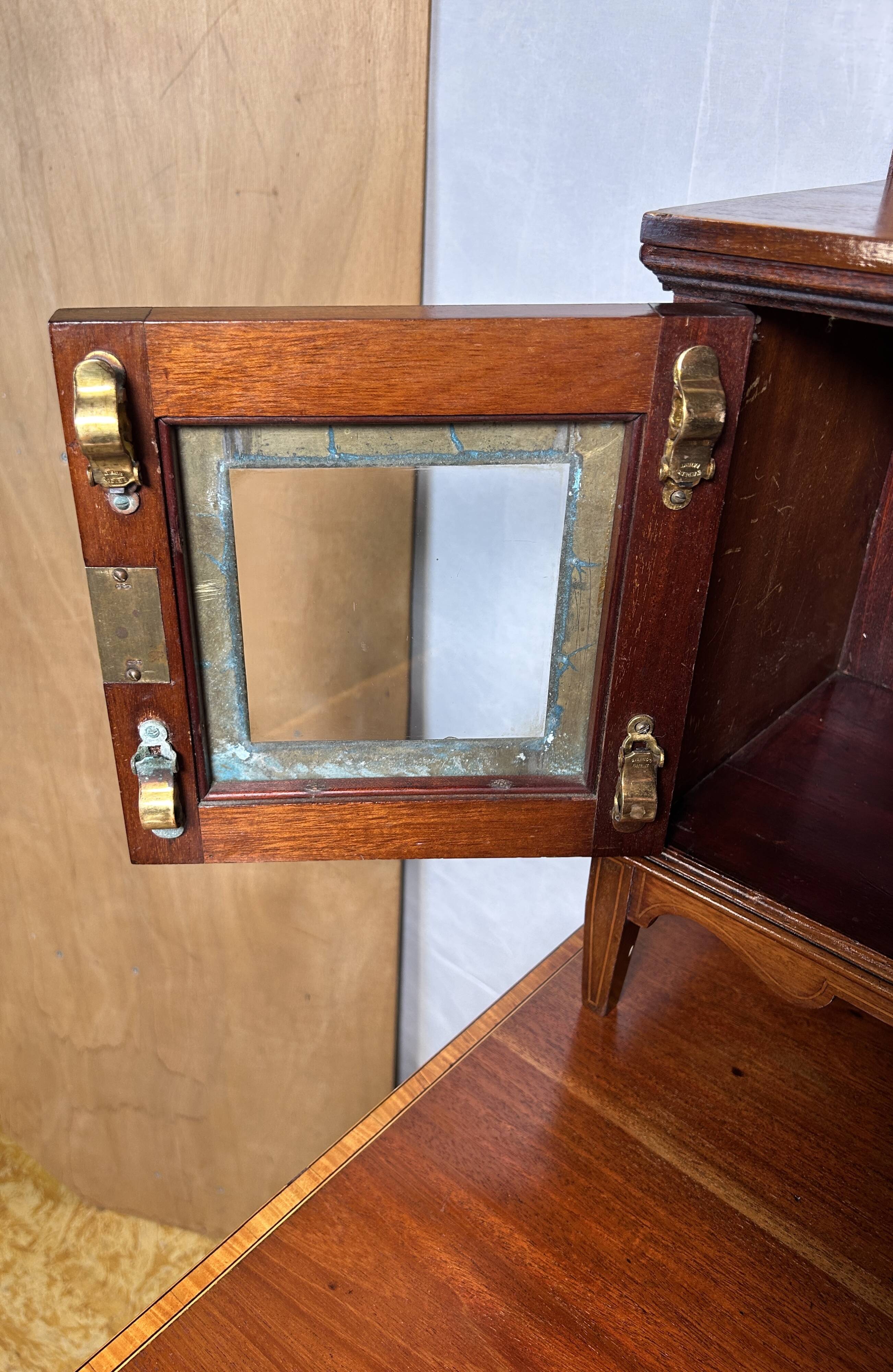 Edwardian Vintage Inlaid Console Hall Table / Dressing Table – 1900–1910