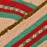 2x10 Red & Green Kilim Runner Rug, 79x323Cm