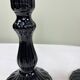 Pair of black opaline candlesticks