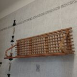 Rattan wall shelf