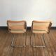 2 chaises beiges Cesca B32 by Marcel Breuer