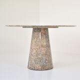 Round dining table in granite from Italy, 1970