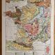 Old geological France map from 1928
