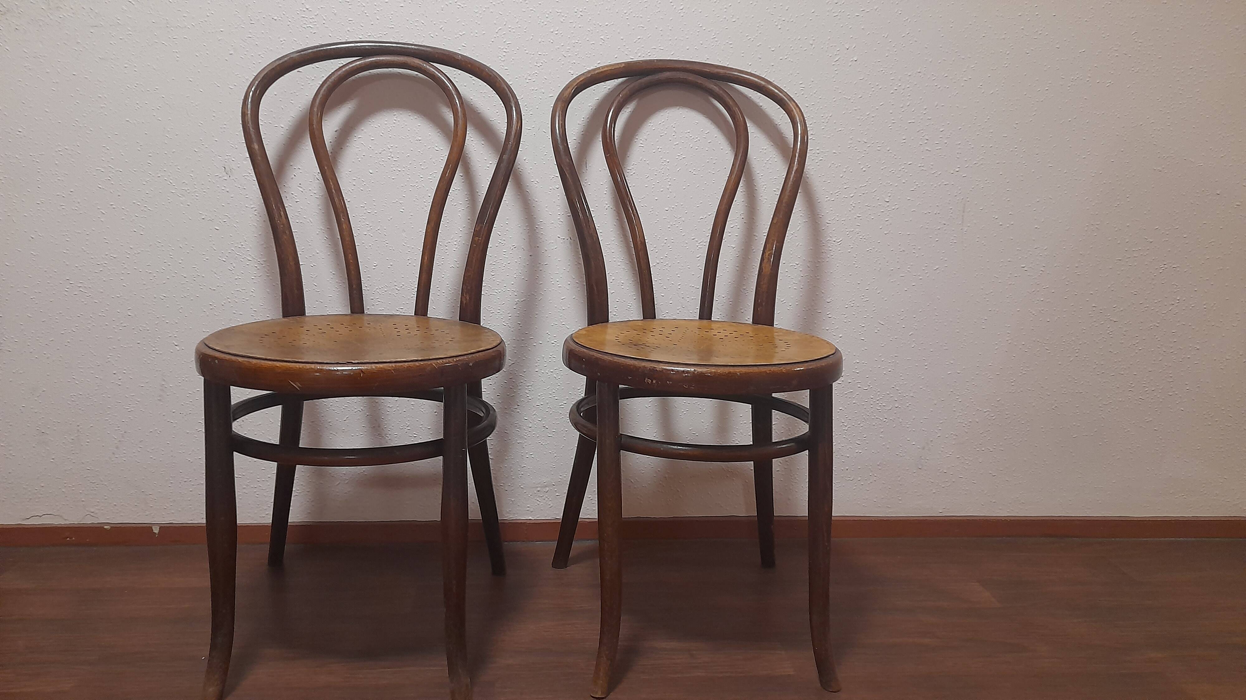 Pair of Thonet bistro chairs