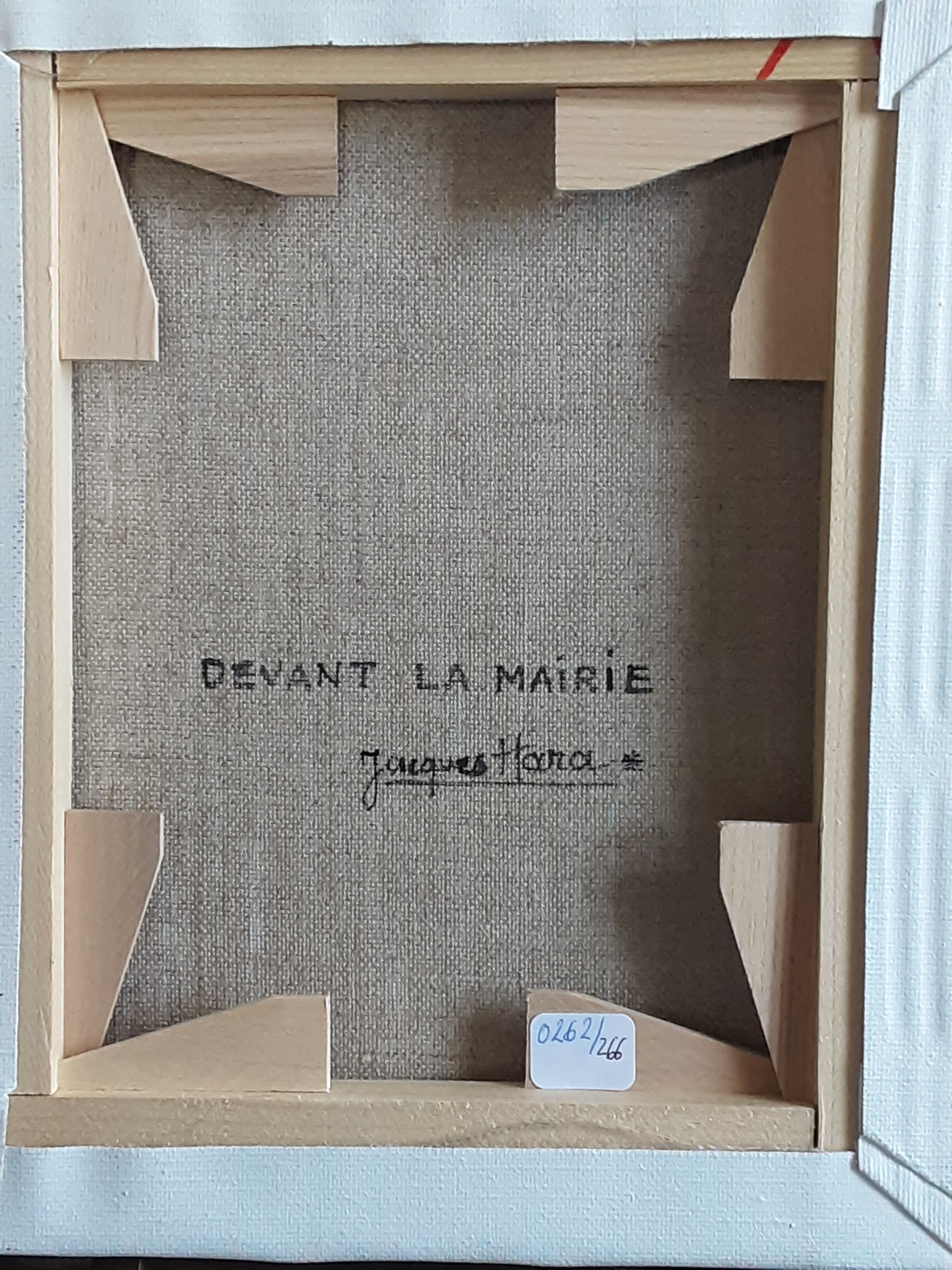 In front of the town hall of jacques hara xxth