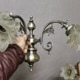 Pair of wall sconces with 2 light arms