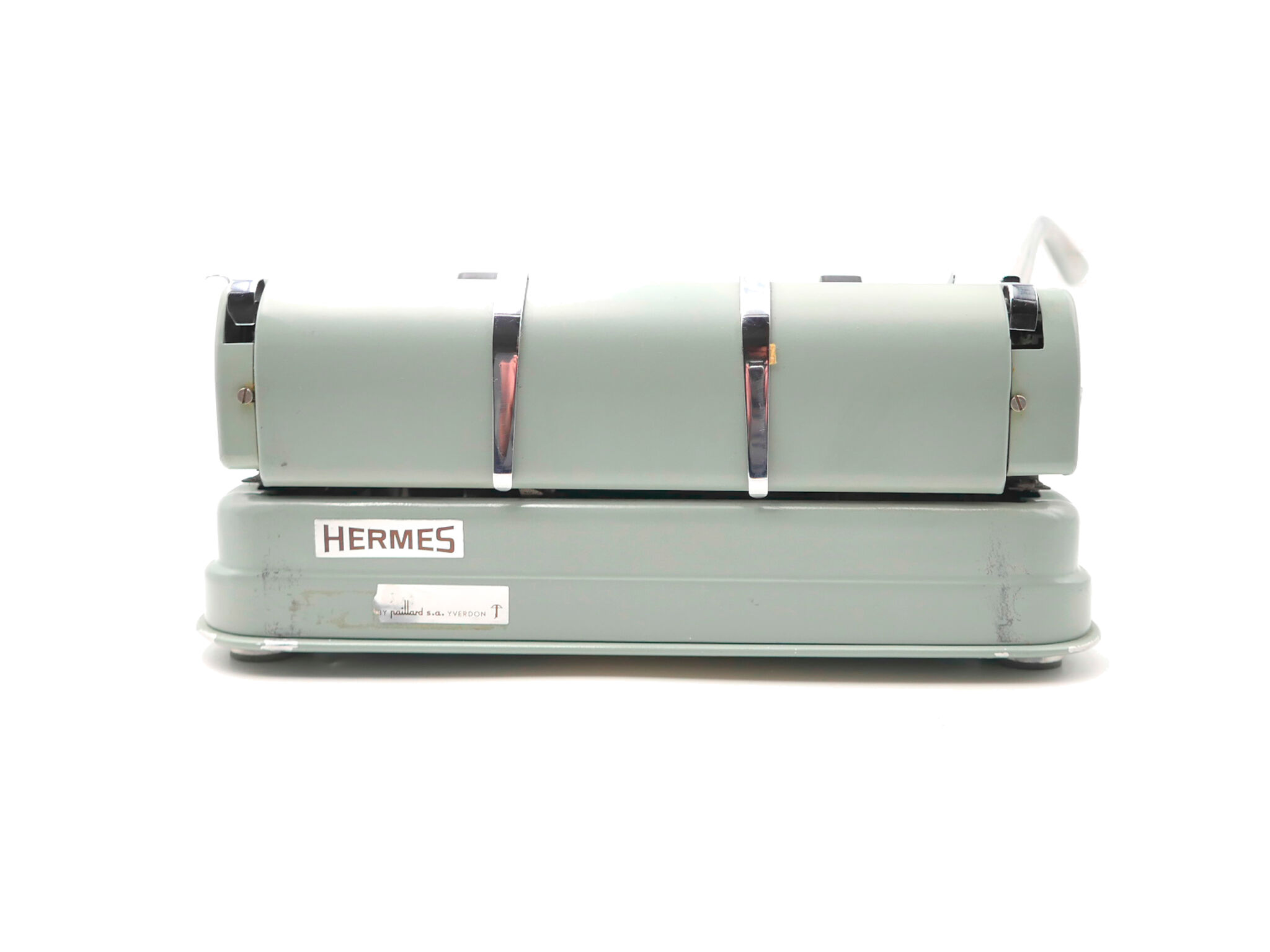 Hermes 3000 Green Typewriter Revised with New Ribbon