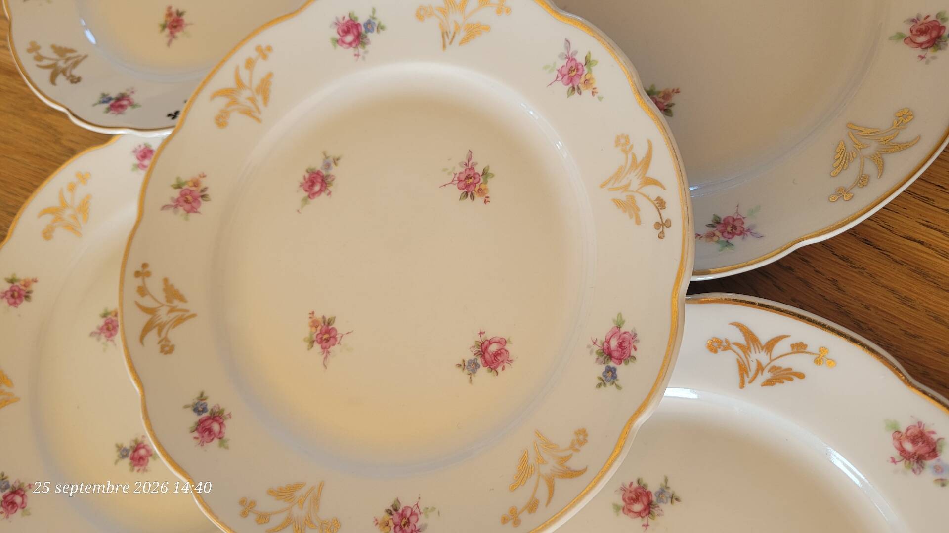 5 dessert plates in Polish porcelain