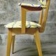 Blonde wooden chair in Scandinavian style from the 1960s.