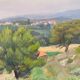 Paysage de campagne école du XXe siècle