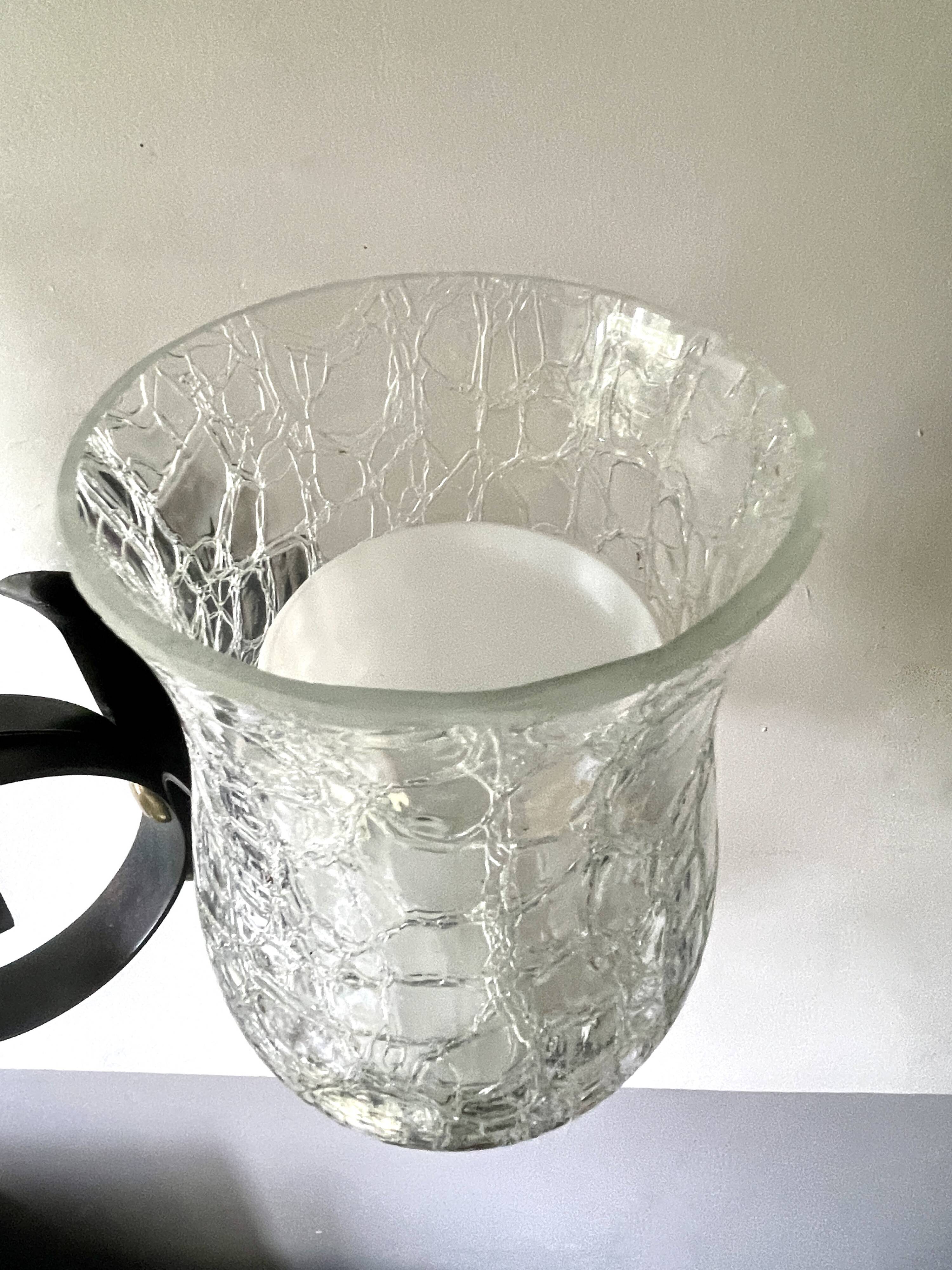 Large brutalist wall light by Jean Perzel