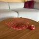Fuchsia red metal fruit bowl Trådig IKEA Ehlén Johansson