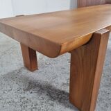 Elm coffee table by Luigi Gorgoni, 80s