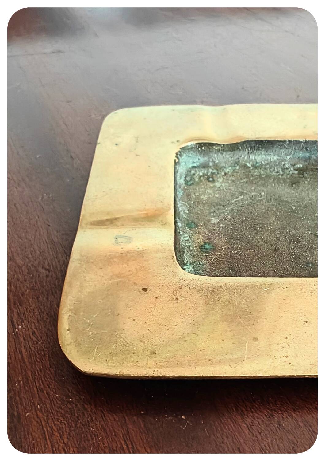 1970s Vintage Brass Copper Ashtray Germany