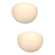 Large Opaline Glass White Sconces, 1980s, Set of 2