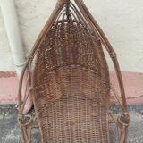 Rattan hanging egg chair