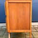 Commode vintage chêne et rotin