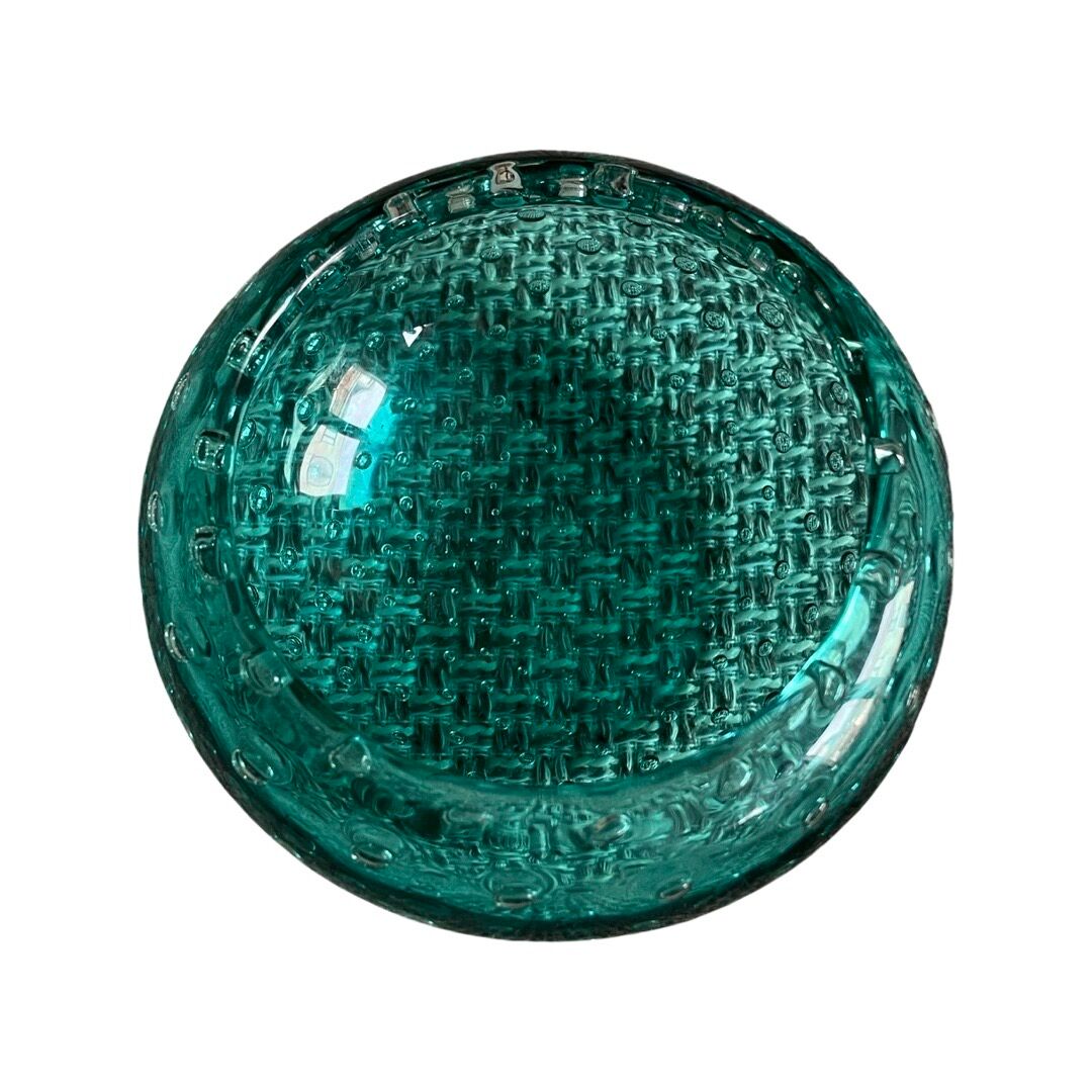 Purple and blue Murano glass ashtray