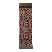 Tapis de couloir turc vintage 94x405 cm