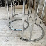 Trio of 70s chrome consoles